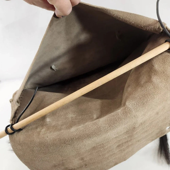 Handmade Leather Beaded  Purse Handbag - Picture 9 of 13